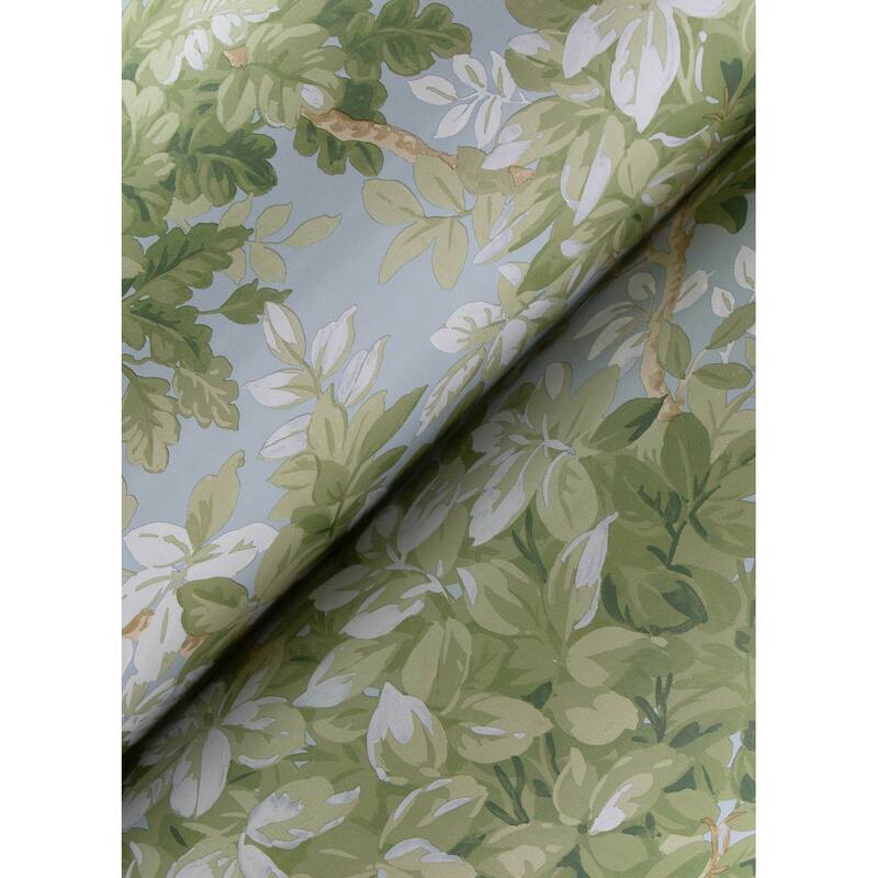 A-Street Prints Greenwood Light Blue Deciduous Wallpaper