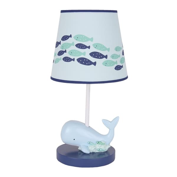slide 2 of 5, Lambs & Ivy Oceania Blue Ocean/Sea/Nautical Nursery Lamp with Shade & Bulb