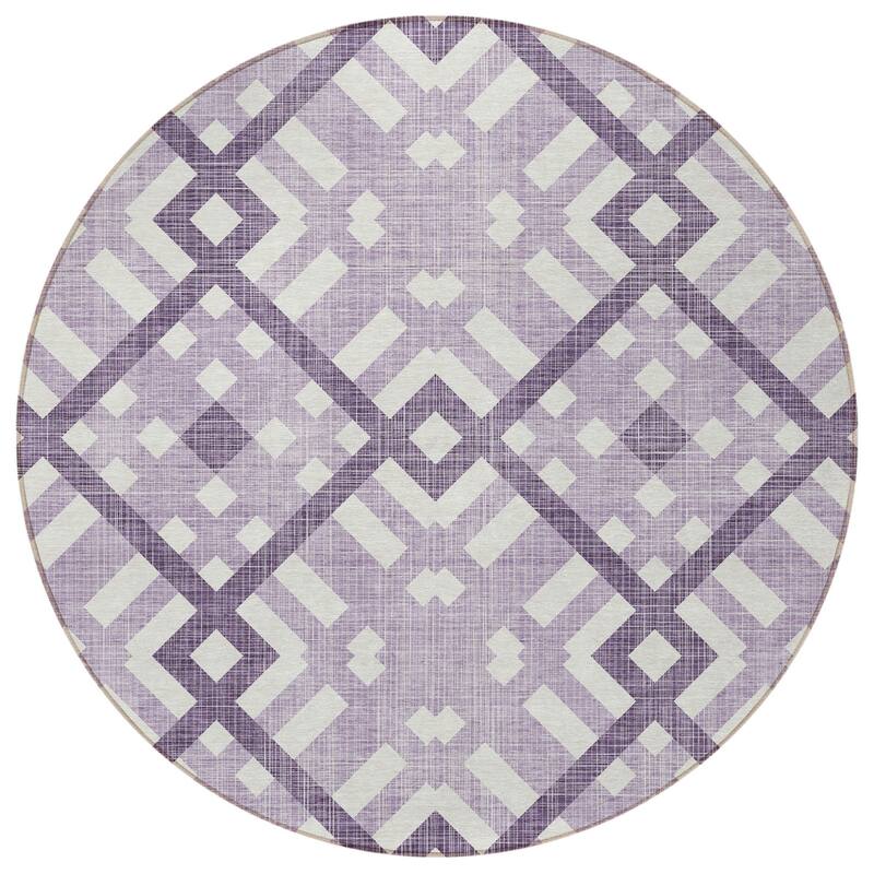 HomeRoots Geometric Transitional Rectangle Outdoor Rug