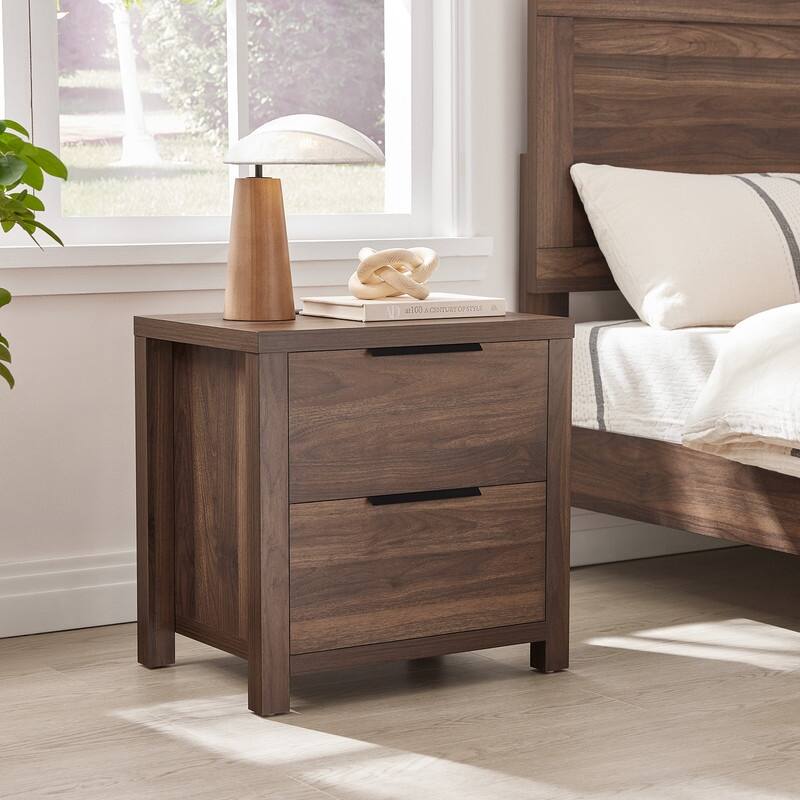 Spruce & Spring Scout 3-Piece Solid Wood Bed Set with Platform Bed Frame and 2 Nightstands