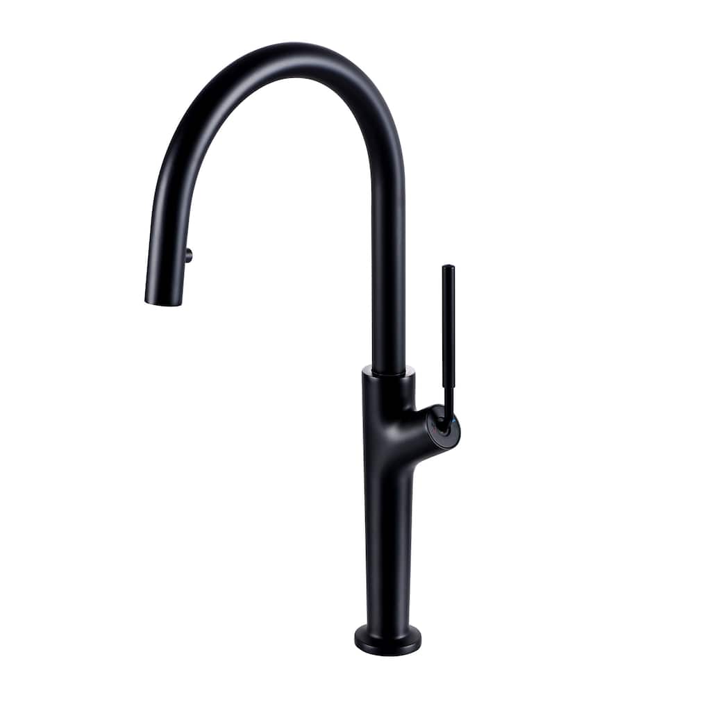 Single Handle Kitchen Faucet with Pull Down Sprayer Brass 1 Hole Brass Pull Down Kitchen Sink Faucets