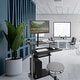 preview thumbnail 2 of 6, Mount-It Mobile Stand Up Desk / Height Adjustable Computer Rolling Presentation Cart With Monitor Arm , Black