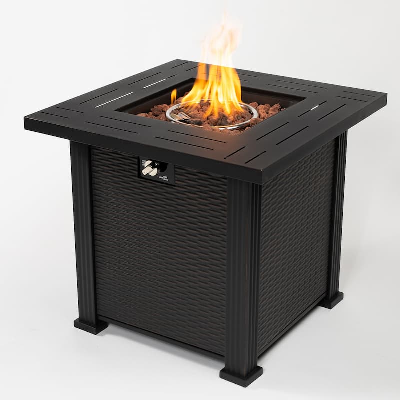 28inch Outdoor Patio Square Fire Pit Table