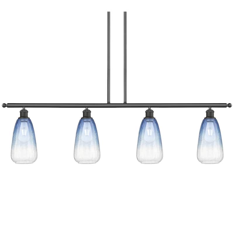Innovations Lighting 516-4I-14-48 Brookhaven Almond Linear Brookhaven - Oil Rubbed Bronze / Sapphire Blue