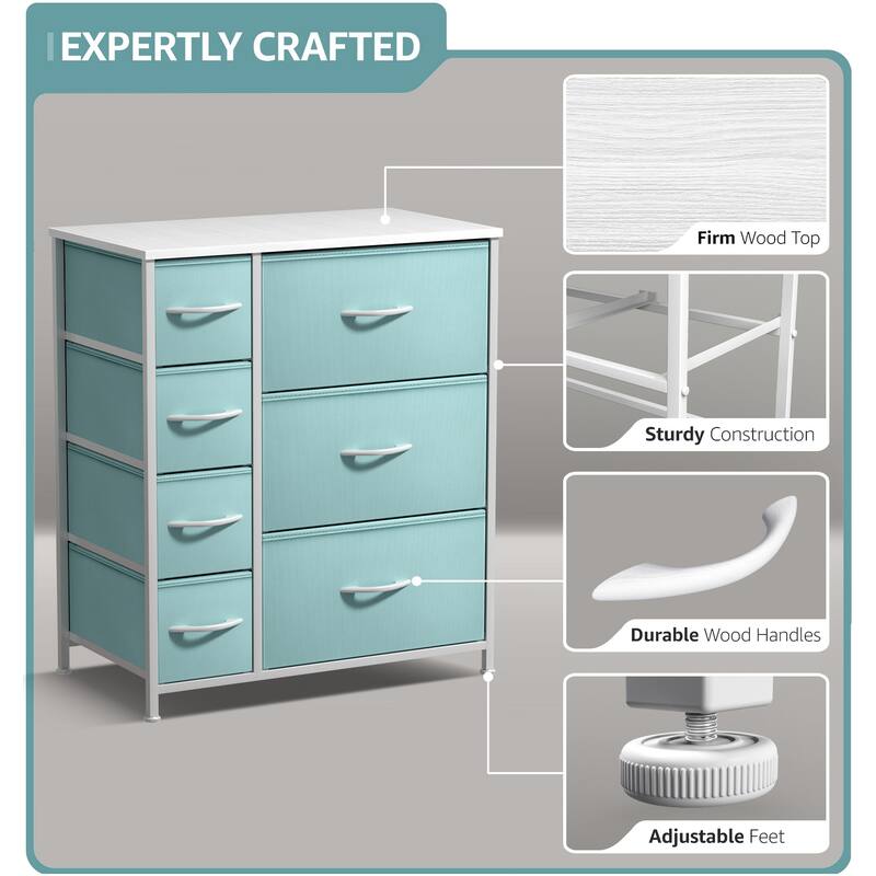 Dresser w/ 7 Drawers, Furniture Storage & Chest Tower for Bedroom