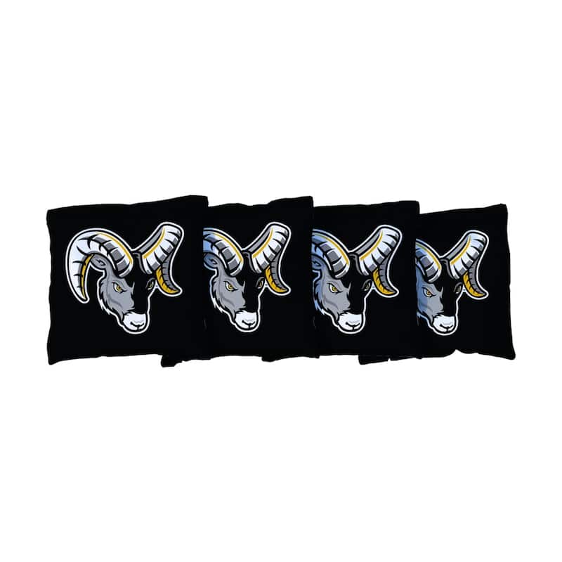 Framingham State Rams Black Cornhole Bags - Corn Filled