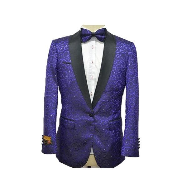 purple floral blazer