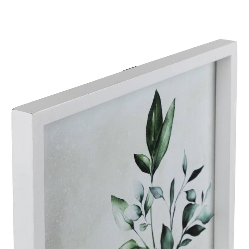 Greenery with Vase Wooden Framed Wall Art - 15.5" x 12"