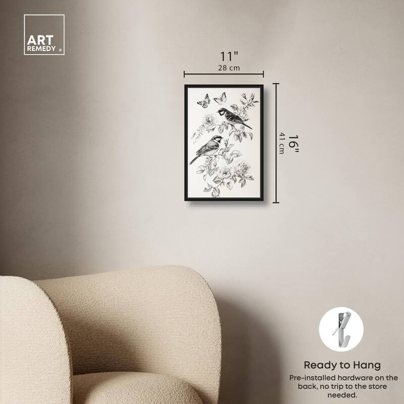 Perched Pair I Canvas by Art Remedy