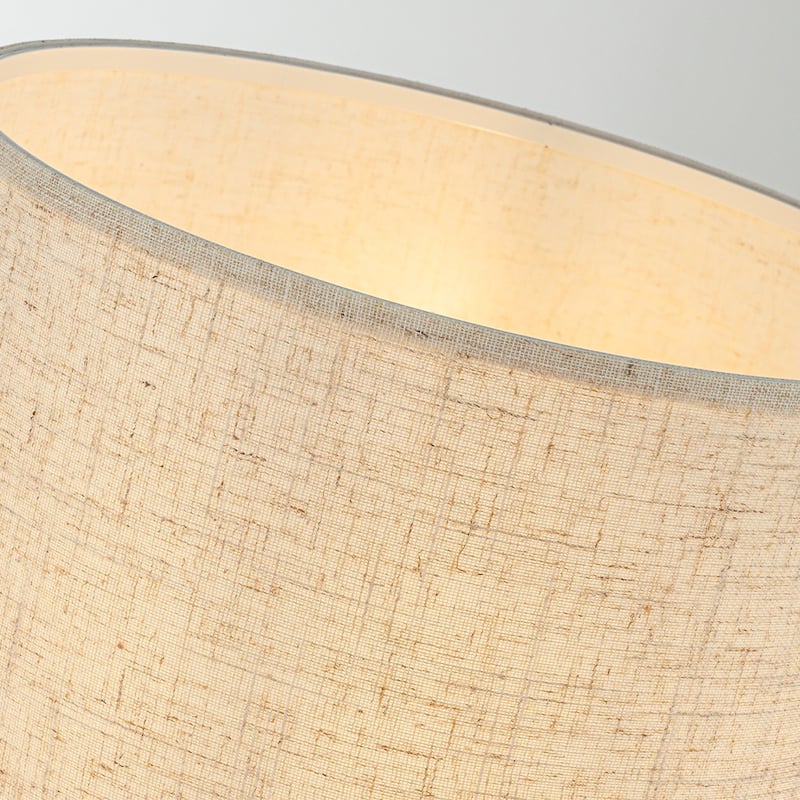 18''/22''Farmhouse Traditional Natural Solid Wood Table Lamp with Beige Fabri Drum Shade for Bedroom Living Room