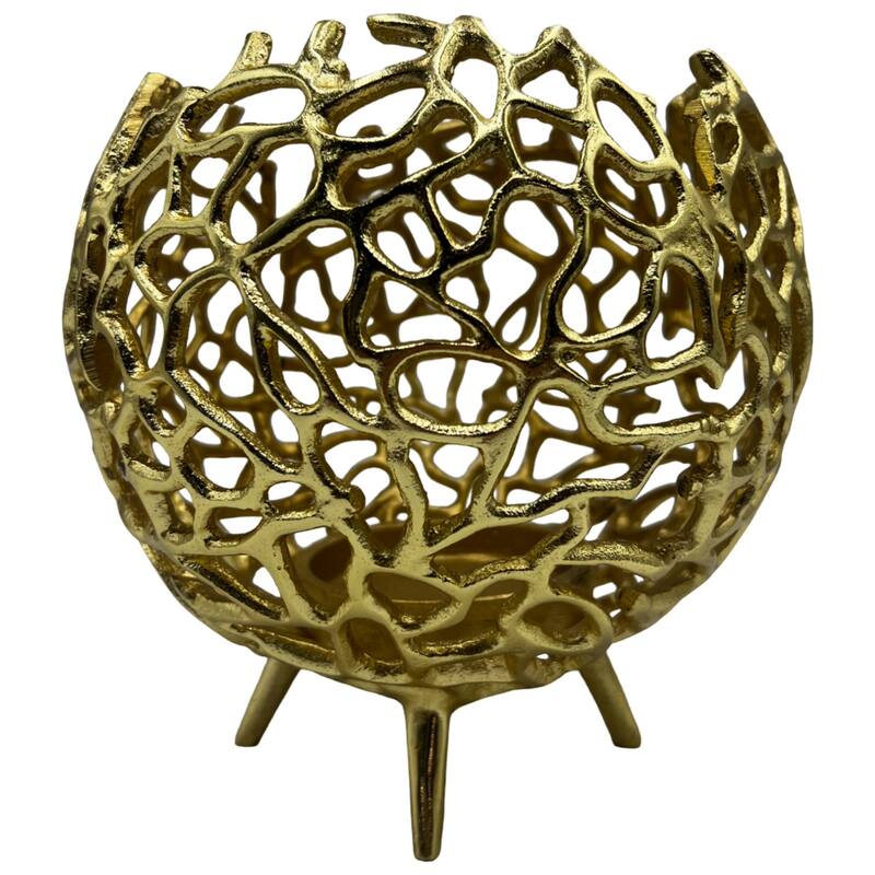 Decorative Handmade Aluminum Round Votive Candle holder Set of 2