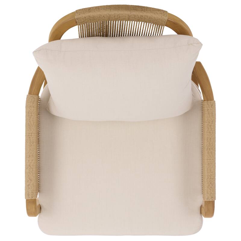 SAFAVIEH Couture Rogers Teak & Hyacinth Chair - 29"W x 34"D x 34"H