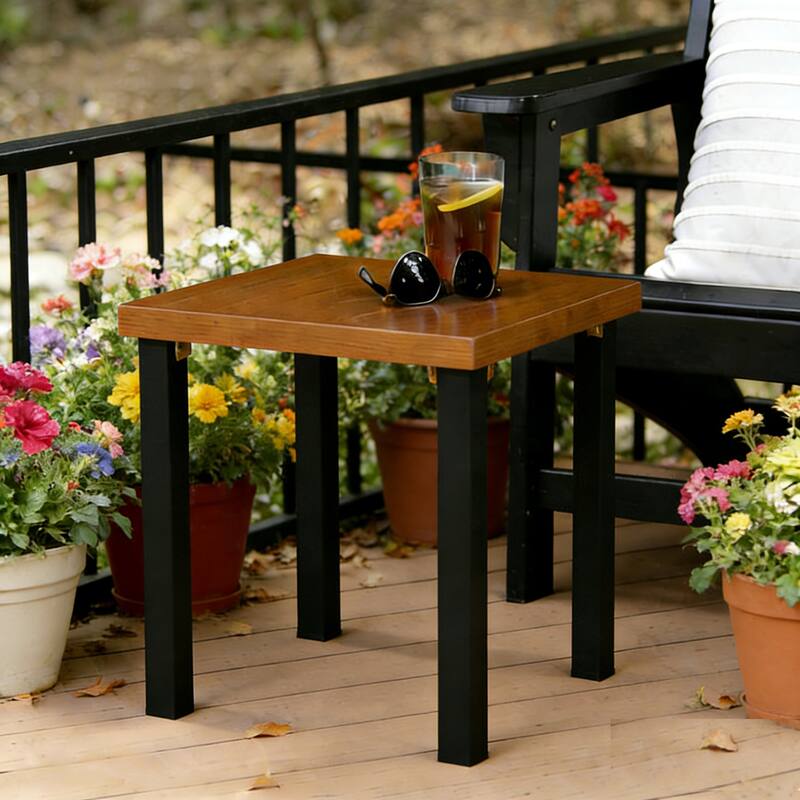 Square Outdoor Side Table - 17.3'' H X 17.7'' D X 17.7'' W - 17.3'' H X 17.7'' D X 17.7'' W