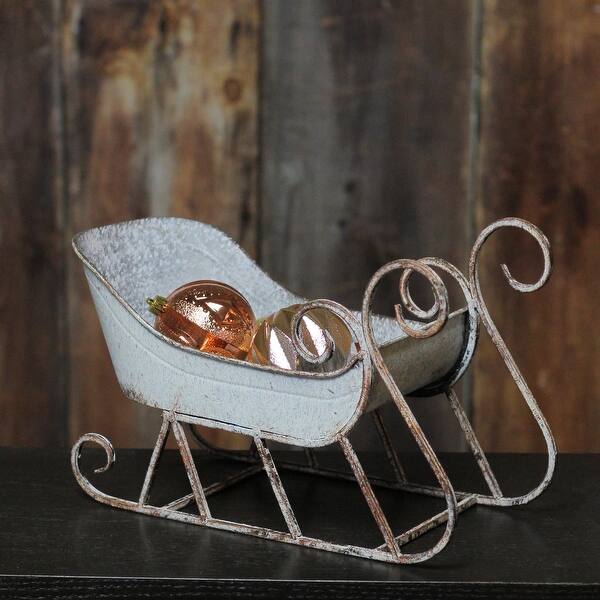Shop 14 Rustic Galvanized Metal Christmas Sleigh Tabletop