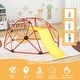 preview thumbnail 6 of 7, Gymax 8FT Climbing Dome w/ Slide Outdoor Kids Jungle Gym Dome Climber