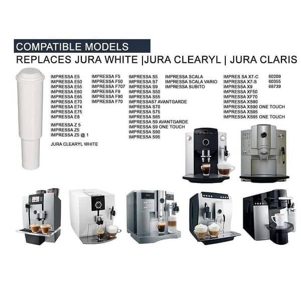 Fully Automatic Coffee Center 3 Replacement Water Filter Cartridge for Jura-Capresso IMPRESSA F7 older model #13185 Compatible with Jura Clearyl White Water Filter