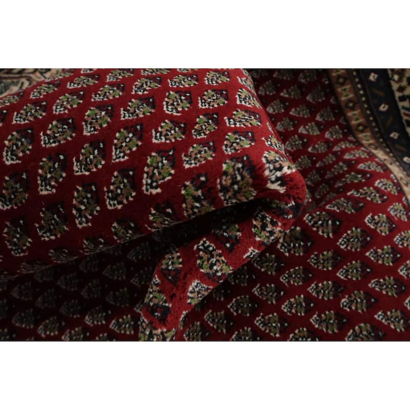 Hand Knotted Oriental 100% Wool Carpet Traditional Paisley Red Botemir Area Rug - 6' 0'' X 4' 2''