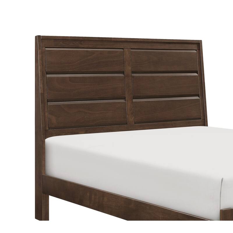 Espresso Finish Contemporary Design King Bed Wooden Bedroom Furniture 1pc