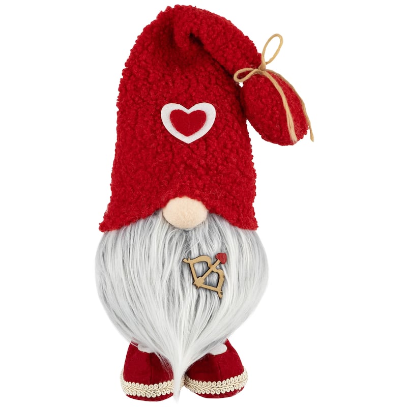 19.5 Valentine's Day Gnome Figurine with Heart Hat - 19.5"