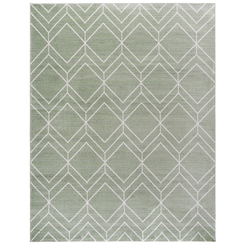 SAFAVIEH Adirondack Juvelina Modern Geometric Rug - 8' x 10' - Sage/Ivory