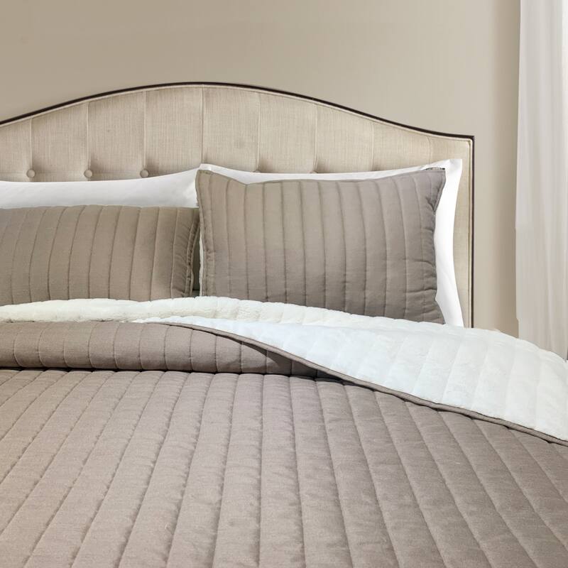 Cotton Reversible 3 Piece Quilt Set