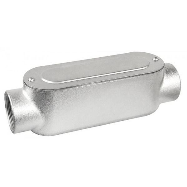 1 Pc, 1-1/2 in. C Style Conduit Body, Malleable Iron, Malleable Iron