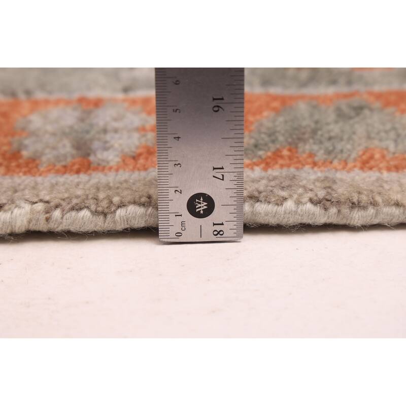 ECARPETGALLERY Hand-knotted Modern Oushak Grey Wool Rug - 7'9 x 9'11