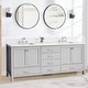 preview thumbnail 2 of 8, PROOX 84 inch Freestanding Bath Vanities with Culture Marble Top Undermount Sink - 84" W x 22" D