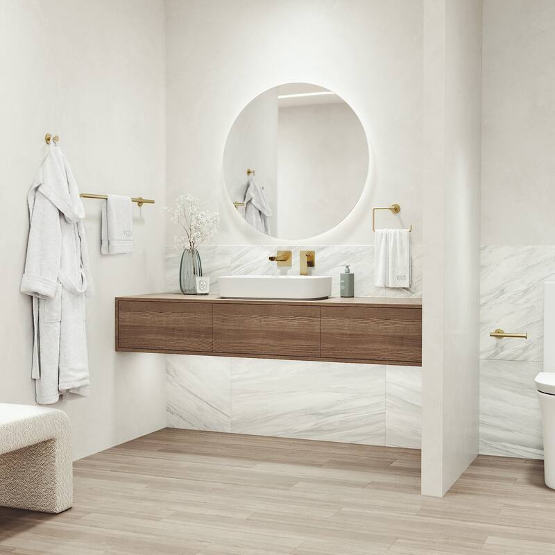 VIGO Elan 4-Piece Bathroom Hardware Accessory Set with 24 in. Towel Bar, Toilet Paper Holder, Hand Towel Holder, Hook