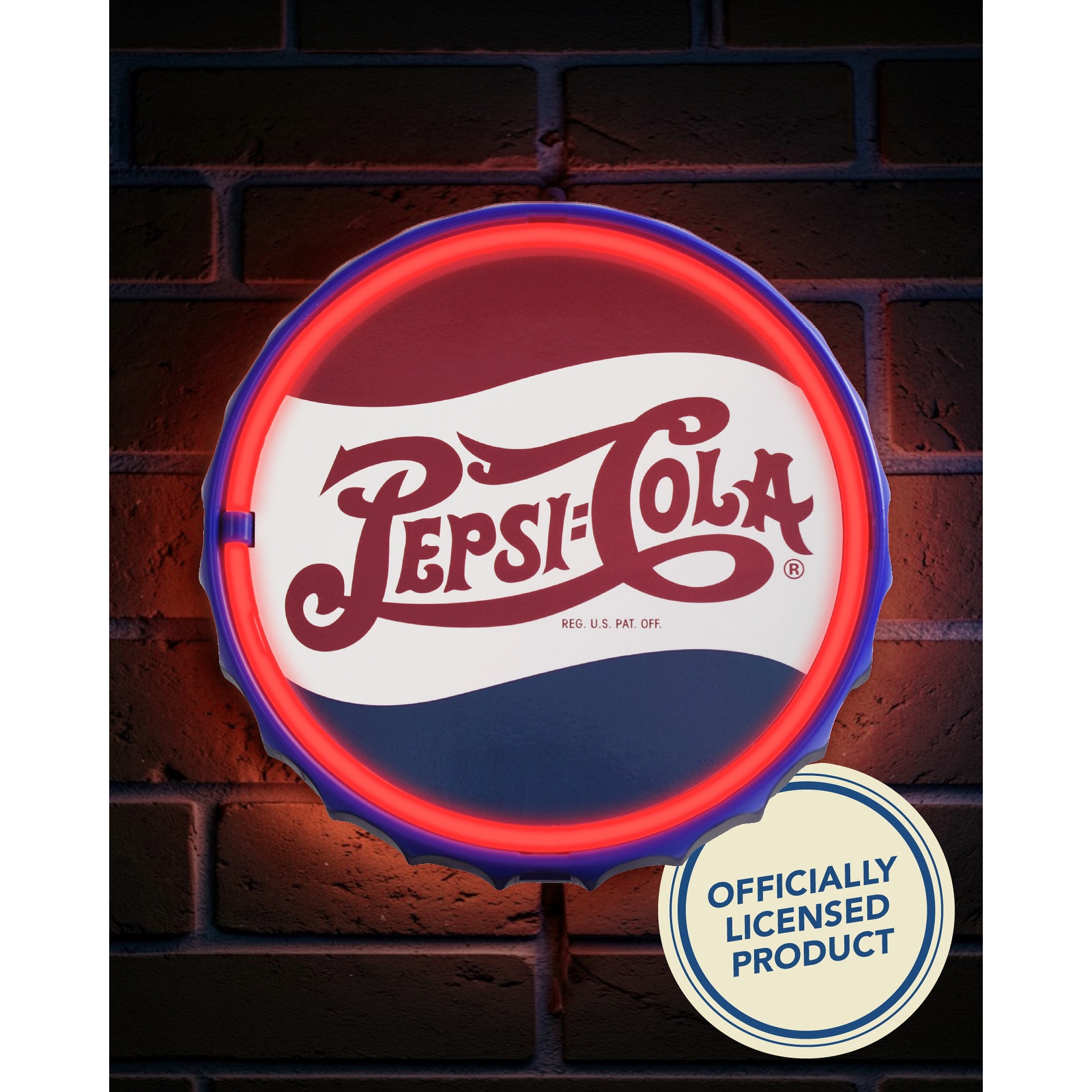 Pepsi Cola Vintage Bottle Cap LED Neon Sign 12