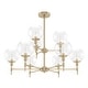 preview thumbnail 8 of 12, Hunter Xidane Metal and Glass Orb Chandelier - Entry, Kitchen or Dining Room Table, Bedroom - Mid-Century Modern, Transitional