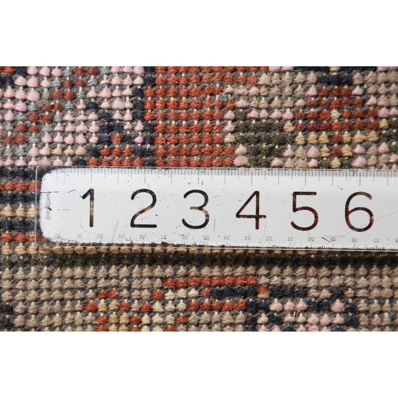 Hand Knotted Oriental 100% Wool Carpet Traditional Medallion Navy Blue & Blues Heriz (serapi) Area Rug - 13' 10'' X 9' 11''