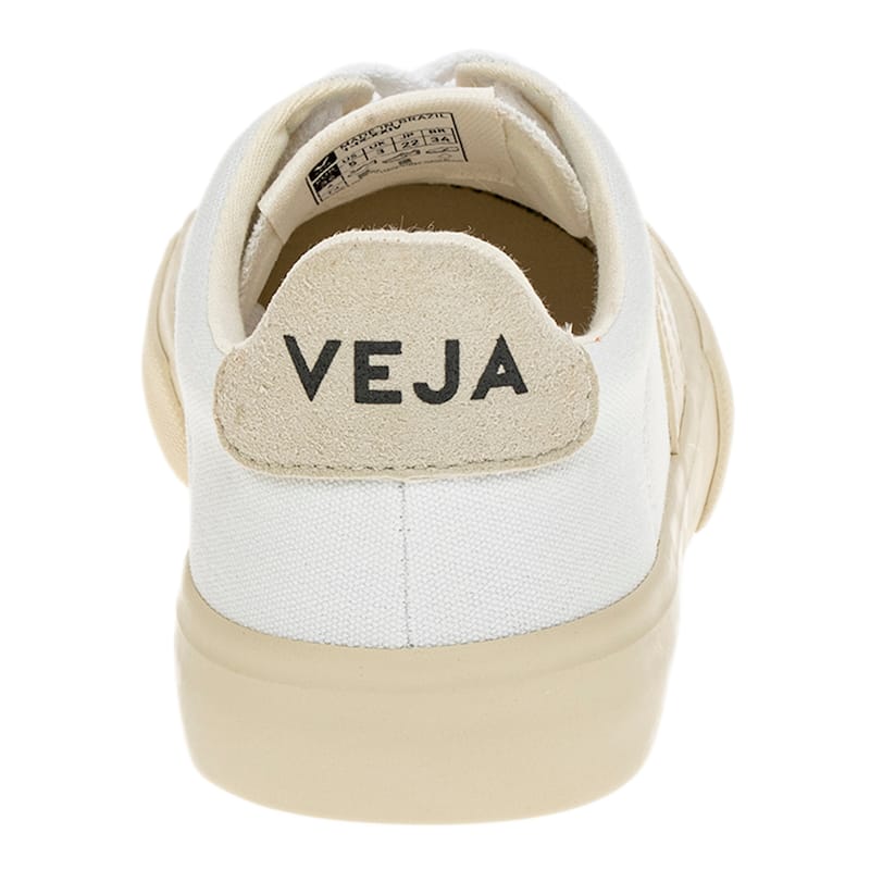 Veja Women's Campo Canvas Sneakers in White with Natural Stone