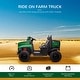preview thumbnail 4 of 5, 12V Ride-On Tractor for Kids - 2-Seater, High-Traction Wheels, Rear Storage, Battery-Powered Toy for Boys Aged 3-6 Years - Green