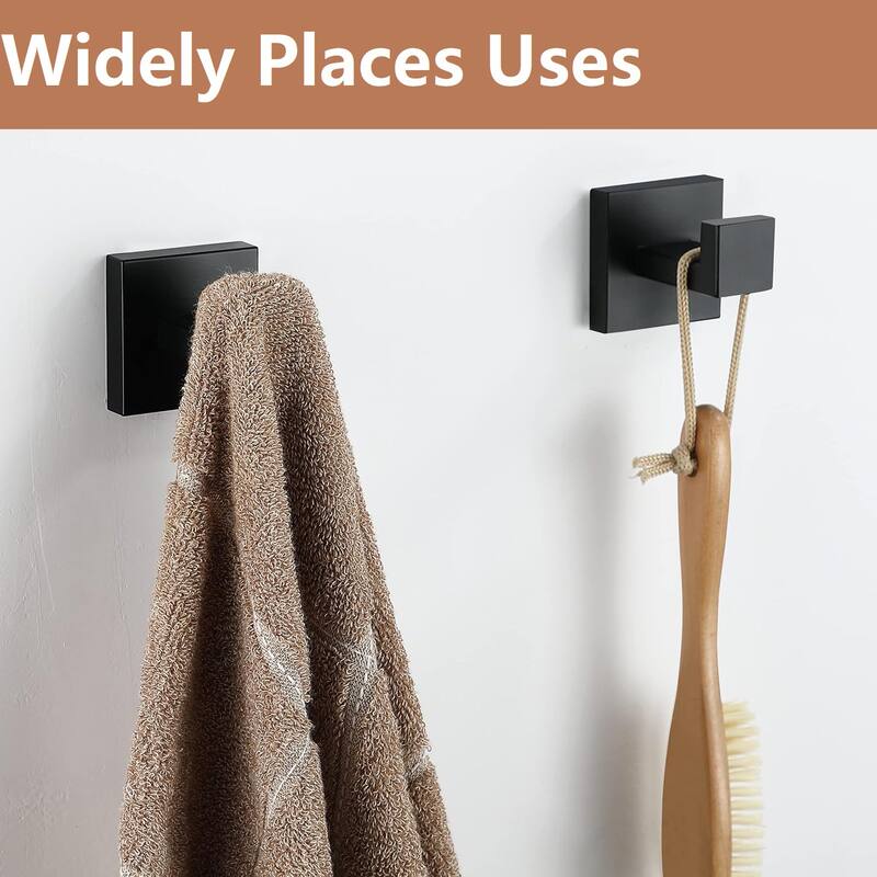 Towel Hooks for Bathrooms,SUS 304 Stainless Steel Coat Hook,Heavy Duty Towels Holder Hooks,8 Pack