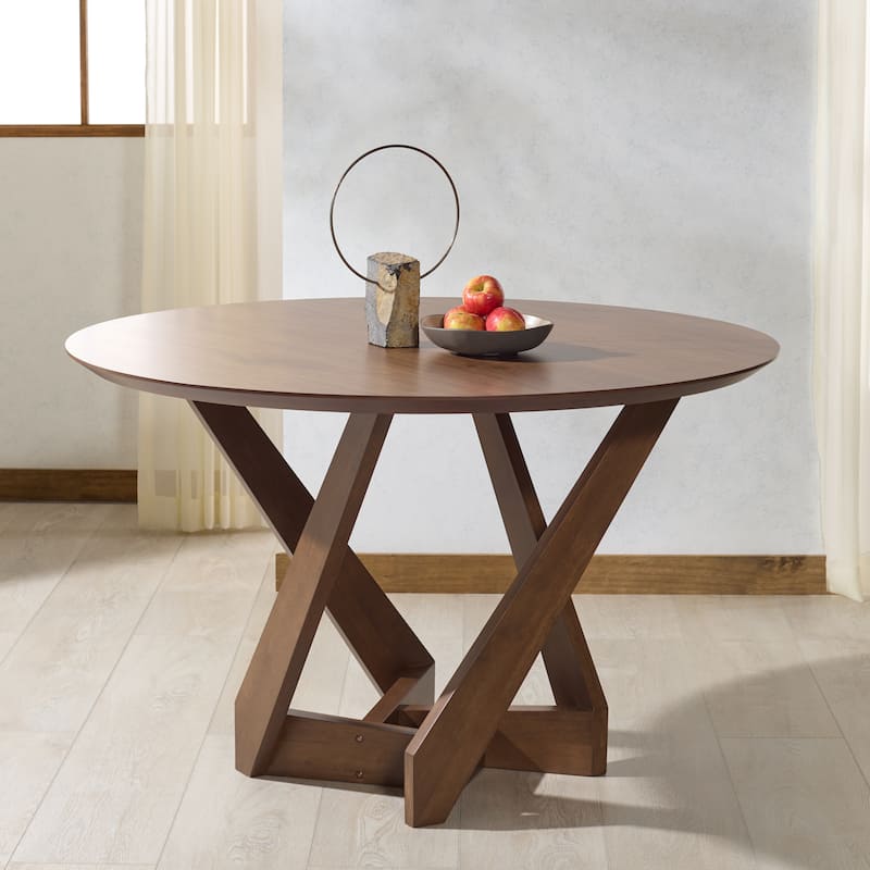 SAFAVIEH Couture Hildabryna Round Wood Dining Table - 47"W x 47"D x 30"H