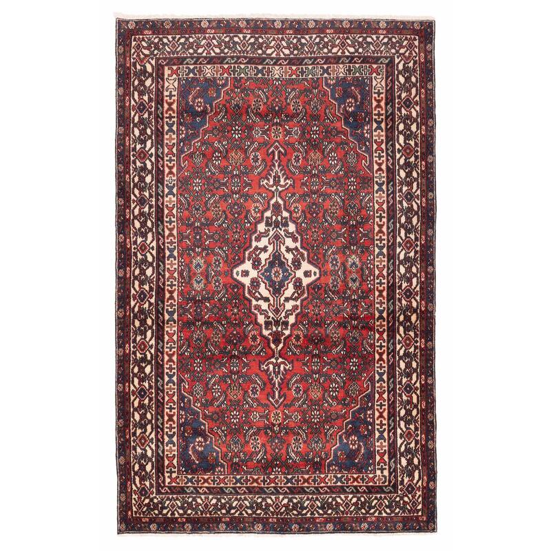 ECARPETGALLERY Hand-knotted Andelz Red Wool Rug - 5'2 x 8'4