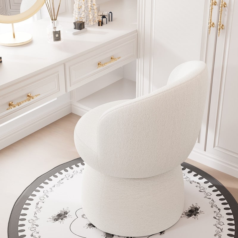 Swivel Modern Accent Chair, Armless Barrel Chairs for Living Room