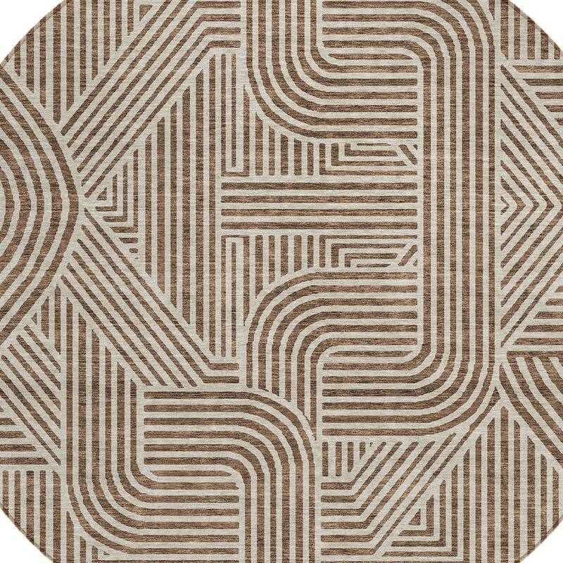 HomeRoots Abstract Transitional Rectangle Outdoor Rug