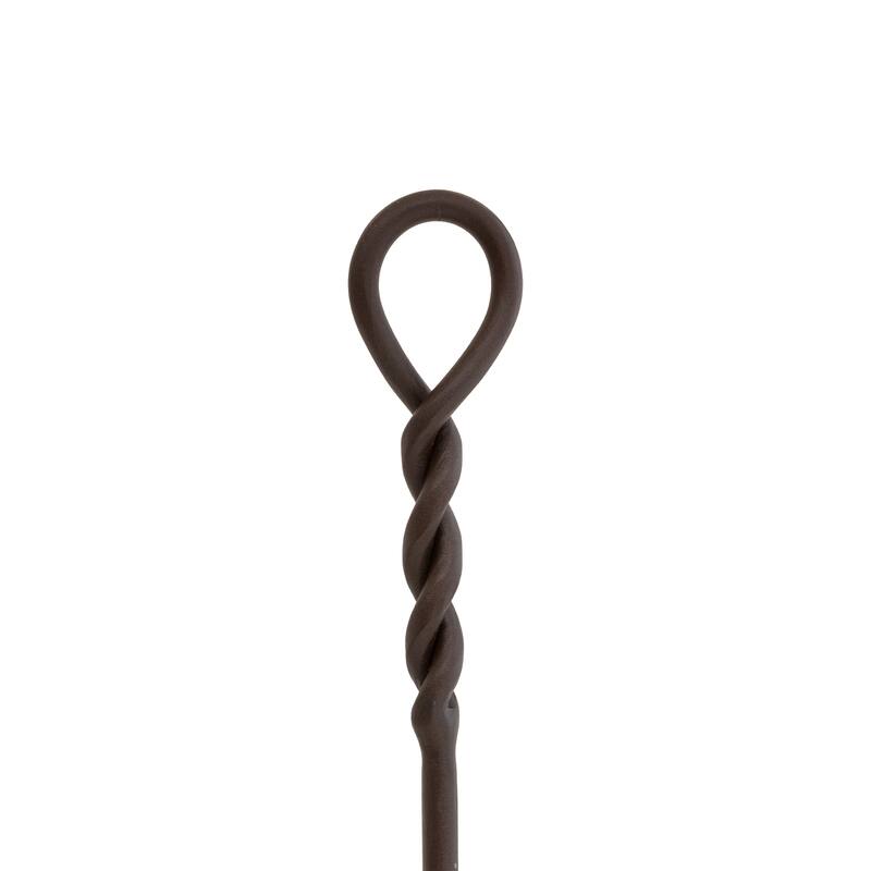 Achla Designs Twisted Rope Fireplace Set of 4 Tools, 30 Inch Tall, Graphite Finish