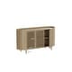 preview thumbnail 8 of 7, Spruce & Spring Rattan Adjustable Shelves Sideboard with Solid Wood Legs