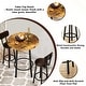 preview thumbnail 8 of 8, 3 Piece Pub Dining Set, Kitchen Counter Height Bistro Set, Round Bar Table and 2 Stools for Living Room and Small Space