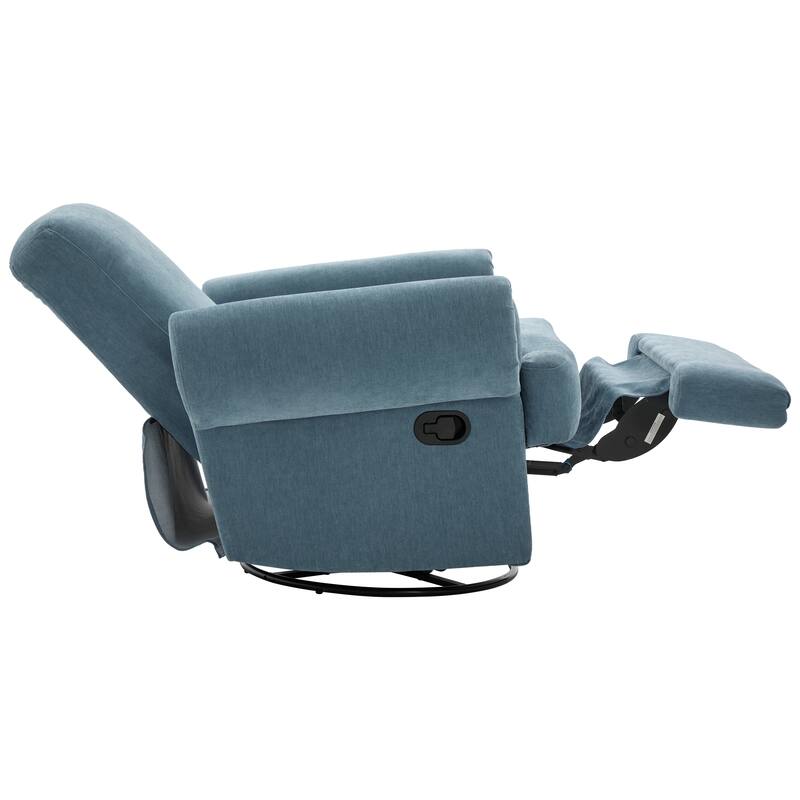 Manual Recliner Sofa Swivel Recliner Rocker Chair with Adjustable Backrest for Living Room, Bedroom, or Nursery