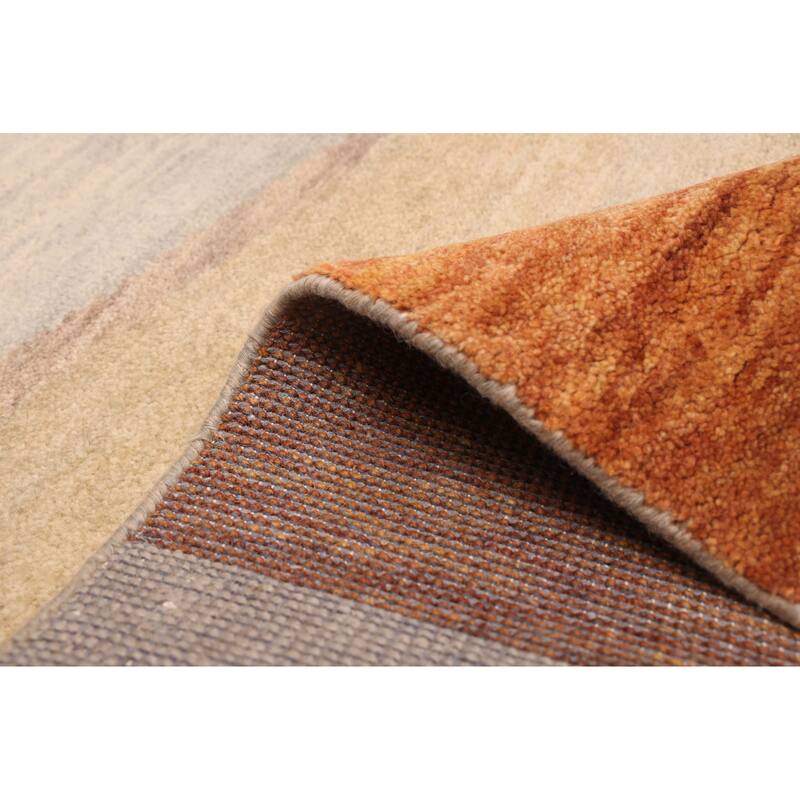 ECARPETGALLERY Hand-knotted Pak Finest Gabbeh Light Grey Wool Rug - 4'11 x 6'10