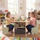 preview thumbnail 4 of 8, Gymax Kids Table & Chairs Set w/2 Open Compartments Fabric Drawer for