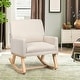 preview thumbnail 12 of 15, Costway Modern Upholstered Rocking Chair Rocking Armchair for Living