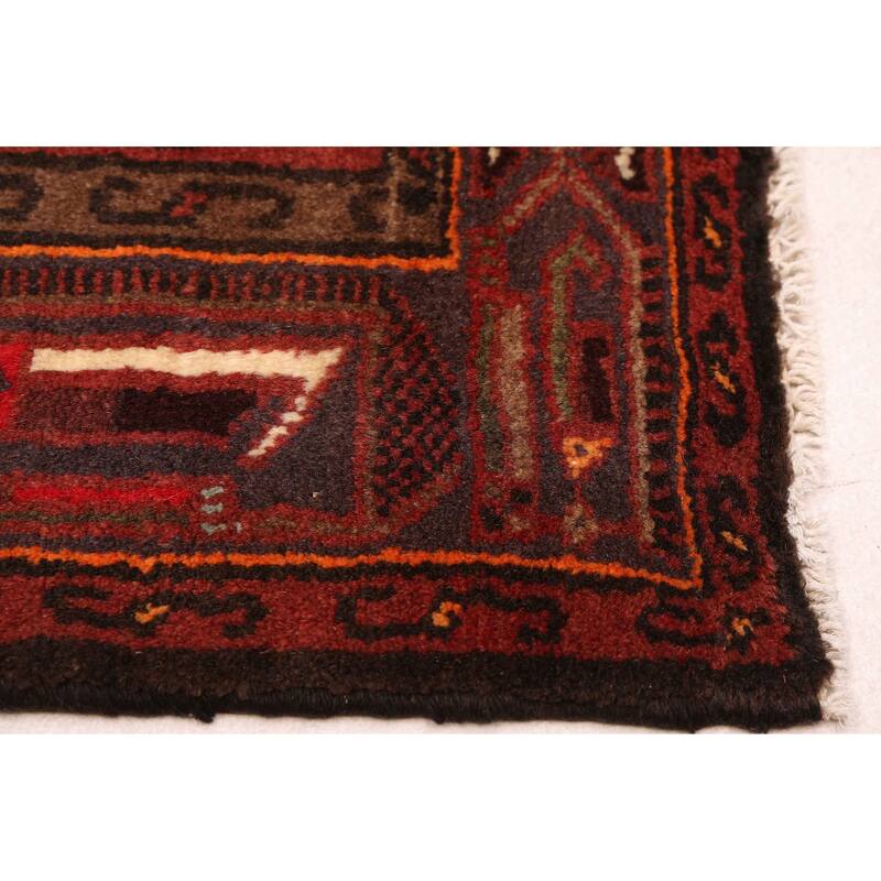 ECARPETGALLERY Hand-knotted Andelz Dark Red Wool Rug - 3'5 x 4'9