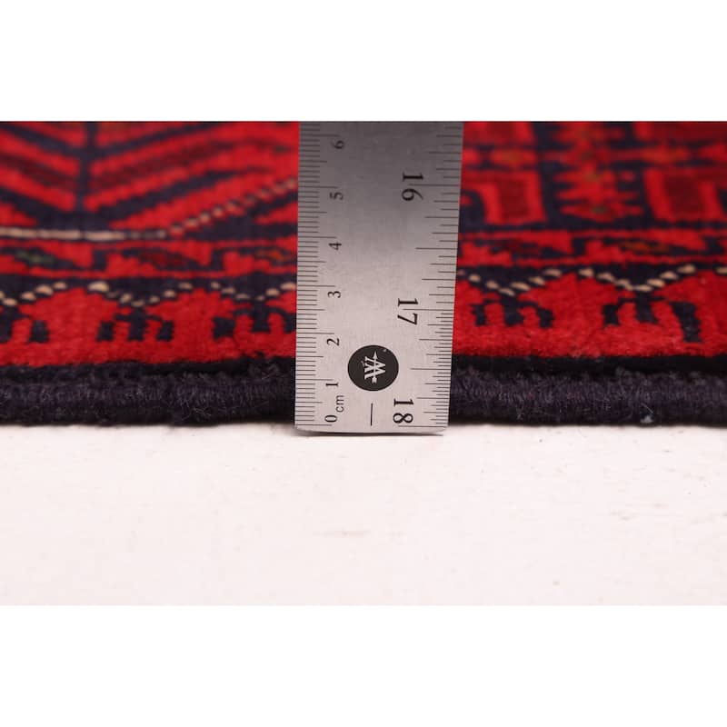 ECARPETGALLERY Hand-knotted Finest Khal Mohammadi Red Wool Rug - 3'11 x 6'0