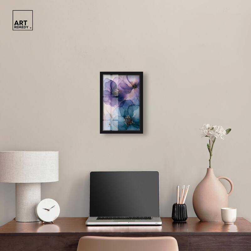 Gilded Cyanescence II Shadowbox by Art Remedy
