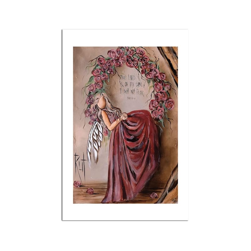 The Lord Is On My Side Fine Art Paper Print by Ruth's Angels - Multi
